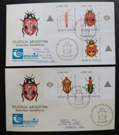 !!! 2 KOPERTY FDC ARGENTYNA OWADY - PIĘKNE - STAN BARDZ DOBRY !!