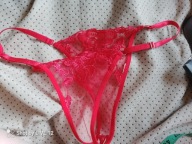 Majtki przeźroczyste czerwone