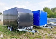 Besttrailers Przyczepa samochodowa WARIOR ze stelazem i plandeka PRODUCENT