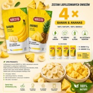 KRESTO Owoce Liofilizowane 4x15g BANAN + ANANAS Mix