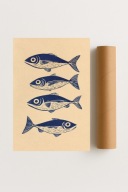 Plakat bez ramy 50x70 cm Rybi Rytm – ruch i harmonia w wodzie