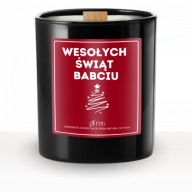 PERSONALIZOWANA ŚWIECA PREZENT NA ŚWIĘTA ŚWIĄTECZNY ZAPACH NAPIS ŚWIECZKA