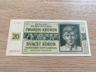 Czechy i Morawy - 20 koron - specimen - 1944 - UNC/UNC-