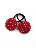 Momilio handmade Gumeczki do włosów czerwone w kropeczki Claire