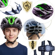 KASK ROWEROWY ROWERU HULAJNOGI SPORTOWY REGULOWANY 54 62CM DZIECIĘCY DZIECI