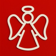 Zawieszka Aniołek 3D na choinkę świąteczna ozdoba 7 cm DRUK 3D