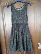 H&M SUKIENKA MINI SZARA NA LATO 158 BAWEŁNIANA OKAZJA WYPRZEDAŻ