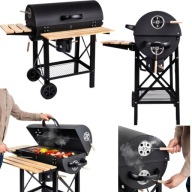 GRILL WĘGLOWY OGRODOWY LEHMANN 71X35CM 2 BOCZNE PÓŁKI POPIELNIK BECZKA