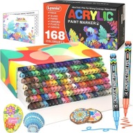 Lyuvie 168 kolorów pisaki akrylowe, markery na bazie wody
