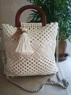 Torebka damska ręcznie robiona boho makrama