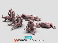 Żywica figurki francuskich żołnierzy WWI 1/16