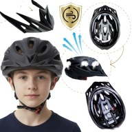 KASK ROWEROWY ROWERU HULAJNOGI SPORTOWY REGULOWANY 54 62CM DZIECIĘCY DZIECI