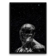 Plakat z ramą 50x70cm Głowa z Lustra surrealizm twarz refleksja sztuka