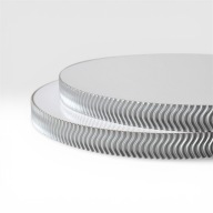 Podkład pod tort STYRODUR BIAŁY 36 cm BOK Karbowany " Srebrna Fala 3D”