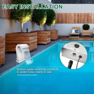 Fontanna ogrodowa wodospad stal nierdzewna 32cm basen patio