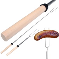 KIJ KIJEK TELESKOPOWY WIDELEC OGNISKO WIDEŁKI KIJEK OGNISKA SKŁADANY 82CM