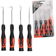 ZESTAW HACZYKÓW RĘCZNYCH Z RĘKOJEŚCIĄ HARTOWANE GROTY 4el YATO HAKI HACZYKI