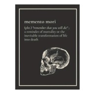 „Memento Mori” – Minimalistyczny Plakat Dekoracyjny z Motywem Czaszki