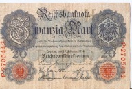 20 Marek 1914 P27 Wilhelm II Reichsbanknote