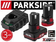 Zestaw PARKSIDE 3w1 Akumulator PAPK12B4 4Ah+PAPK 12A4 2Ah+ŁadowarkaPLGK12A3