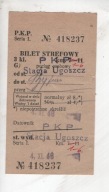 Bilet PKP, Ugoszcz pow. Rypin do Bydgoszcz, 1946r., -4