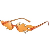 Okulary w Kształcie PŁOMIENI Pomarańczowe Stylowe IMPREZOWE Zdjęć Ozdobne