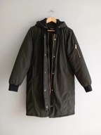 Soaked in Luxury zimowa kurtka z kapturem parka fango premium S 36