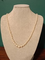 Piękny naszyjnik ze sztucznych pereł, stopniowany 63cm