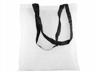 Torba zakupowa biała z czarnymi uchwytami 38x42 cm