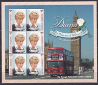 1998 Antigua & Barbuda Księżna Diana Mi arkusik 2819 **