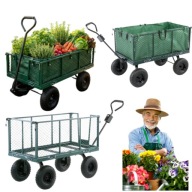 TACZKA WÓZEK TRANSPORTOWY OGRODOWY DUŻY SKŁADANY POJEMNY SOLIDNY 250KG