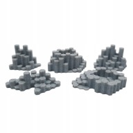 DEKORACJE DO FORMIKARIUM KAMIENIE BUDOWLE DO TERRARIUM MRÓWEK 4 SZT HEX