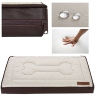 Welsti Legowisko ortopedyczne dla psa beżowy kość M 70x50 antypoślizgowy