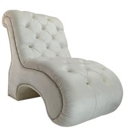 Welurowy fotel szezlong glamour