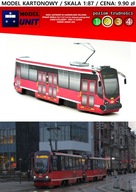 TRAMWAJ KONSTAL 105N TRAMWAJE ŚLĄSKIE MODEL KARTONOWY SKALA 1:87 ModelUNIT