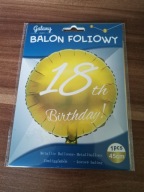 BALON foliowy Złoty na 18 Urodziny! 45cm
