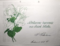 TELEGRAM - SERDECZNE ŻYCZENIA NA DZIEŃ ŚLUBU - 1948r