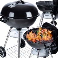 GRILL WĘGLOWY OKRĄGŁY OGRODOWY Z POKRYWĄ RUSZT 41 CM PRZENOŚNY NA GRILLA