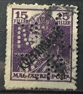 Węgry - Perfin - dziurkowany 22/10