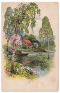 Chata nad rzeką brzozy łódź lata 20