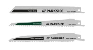 Brzeszczoty do piły szablastej 3 sztuki drewno metal Parkside