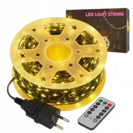 ZEWNĘTRZNE/WEWNĘTRZNE LAMPKI CHOINKOWE DRUCIK 500 LED 50M, CIEPŁE BIAŁE