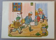 POCZTÓWKA - JOSEF LADA - WIELKANOC - grafika artystyczna, czeska lata 80-te