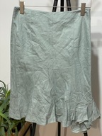 T Spódnica Promod zieleń len rame S