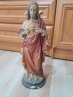 STARA DUŻA FIGURA JEZUS SERCE JEZUSA 41cm