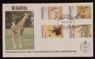 TANZANIA 1986 MI. 328-31 ZWIERZĘTA SSAKI FDC