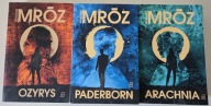 Książki z serii LANGER Remigiusza Mroza "Arachnia" , "Ozyrys" , "Paderborn"