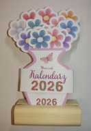 KALENDARZ NA BIURKO BUKIET KWIATÓW 2026