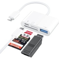CZYTNIK KART 3W1 DO HUB USB-C DO PRZEJŚCIÓWKA MICRO IPHONE ADAPTER SD KABEL