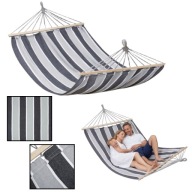 DUŻA HUŚTAWKA HAMAK OGRODOWY DWUSOBOWY MOCNY DOMAREX SZARY 200 kg